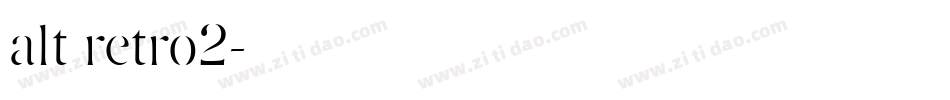 alt retro2字体转换
